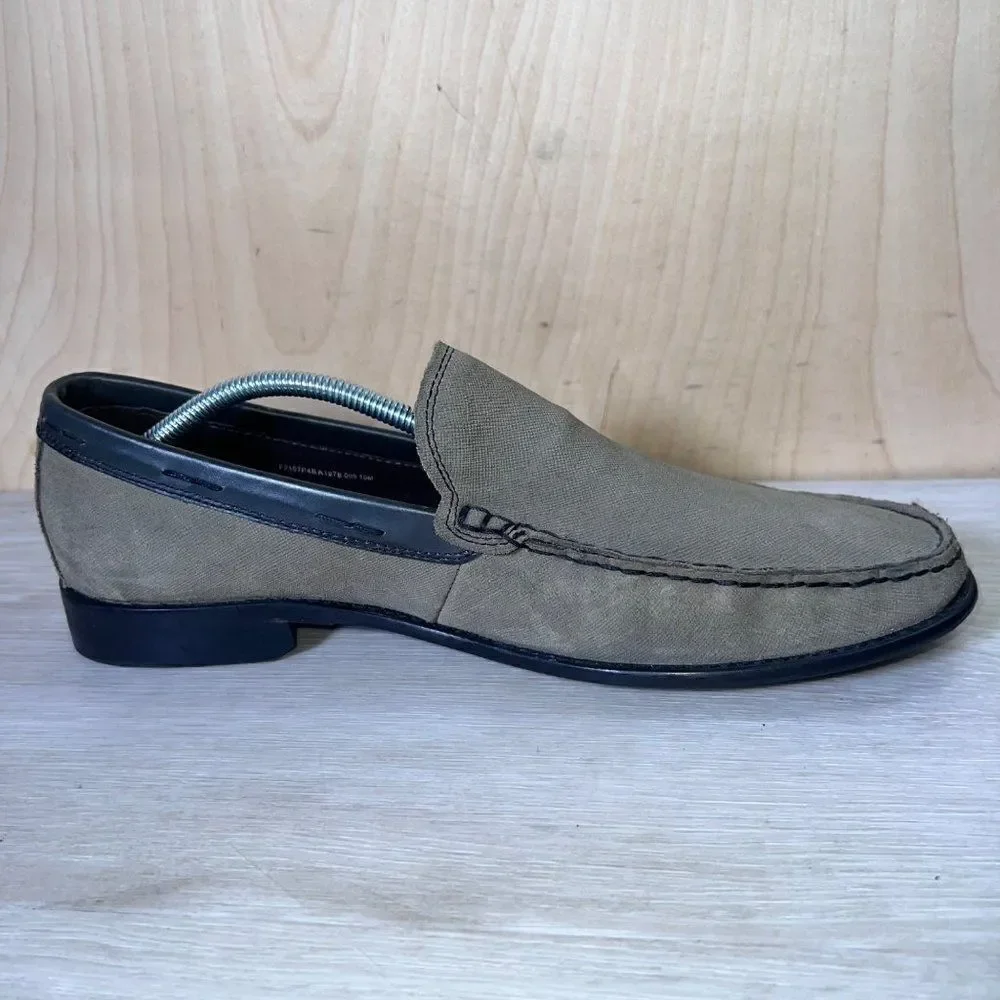 John Varvatos USA Star Slip-on Loafers‎ Brown / Grey Suede 7475 Men's 10M
